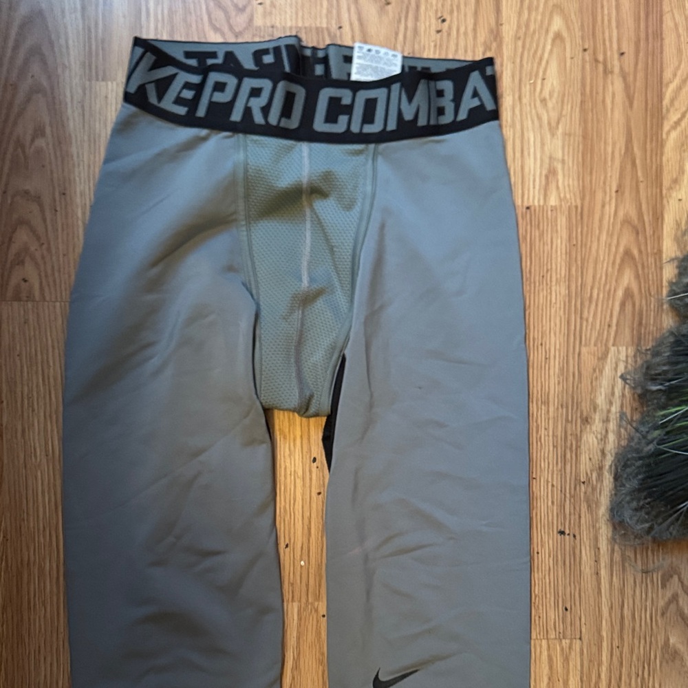 Nike Pro Combat Gray Athletic Tights